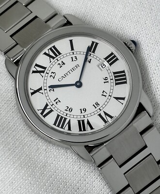 Cartier Ronde Solo Quartz White Dial Gents Watch Stainless Steel