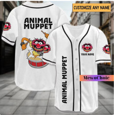 Muppets Animal Animal 3D Baseball Jersey Shirt HALLOWEEN GIFT CHRISTMAS GIFT