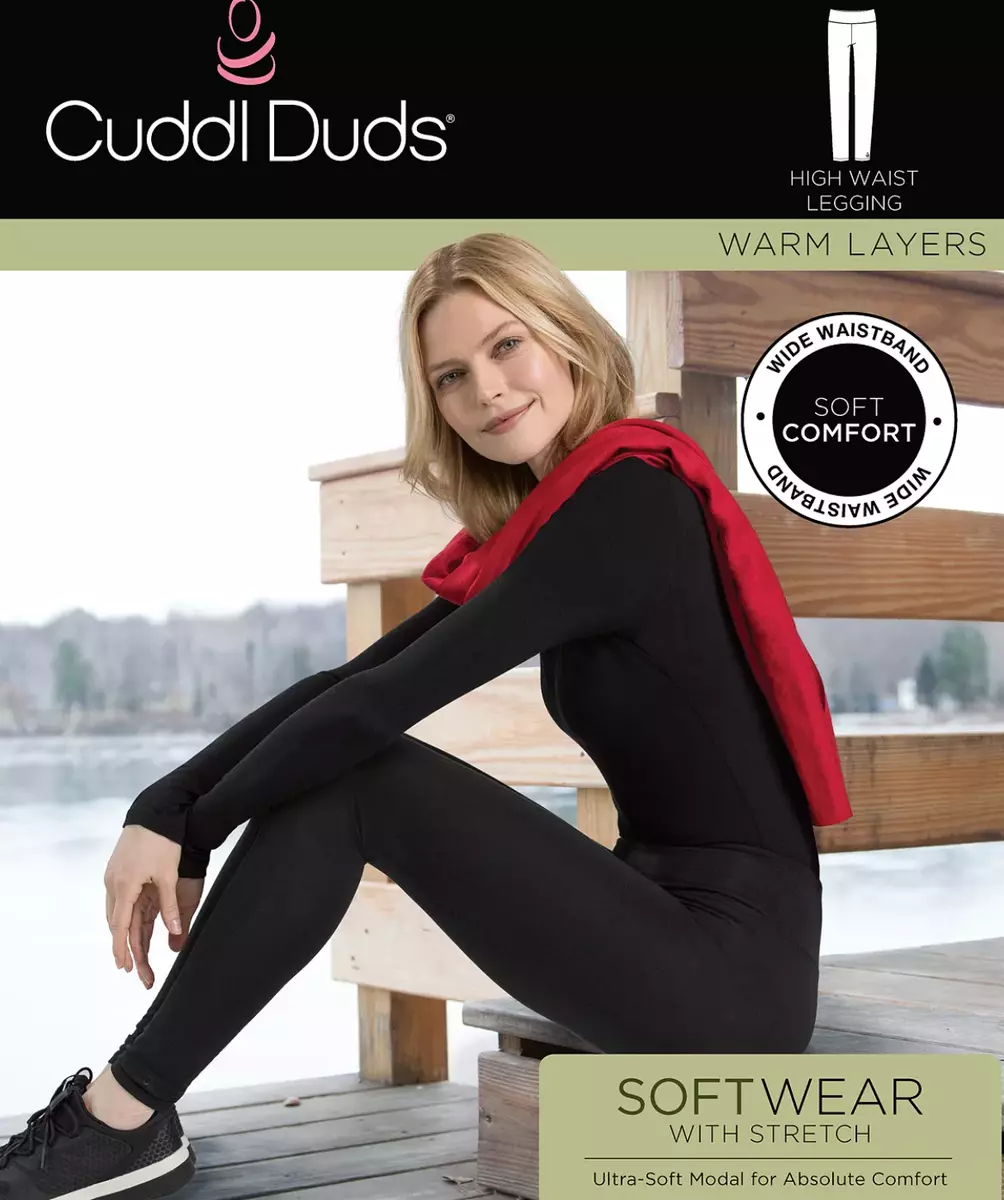 CUDDL DUDS Softwear High-Waist Leggings sz S Small (6-8) Cariblue