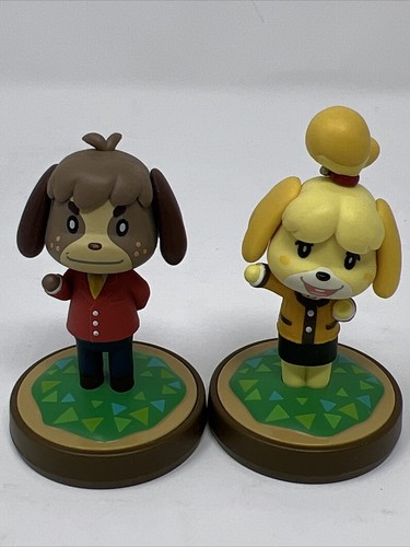 Nintendo Animal Crossing Isabelle Winter Outfit & Digby Amiibo Figures - Picture 8 of 9