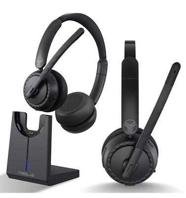 TREBLAB C7-Pro Wireless Bluetooth Headset, 45H Playtime, Bluetooth 5.3