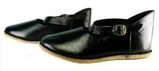 Medieval Viking Black Color Leather Shoes For Women Armor LARP SCA Re-enactment.