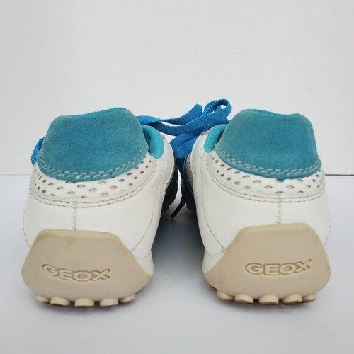 GEOX Respira Trainer Leather Blue Suede Sneaker EUC! Sz 5 - Picture 5 of 11