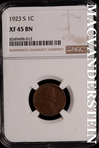 1923-S Lincoln Wheat Cent - NGC XF 45 BN - Scarce  No Reserve  #SLH47