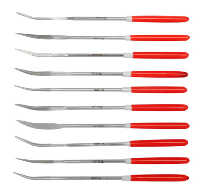 10tlg Diamant Feilen Nadelfeilen Schlüsselfeilen Set Raspel Diamantfeilen 140mm