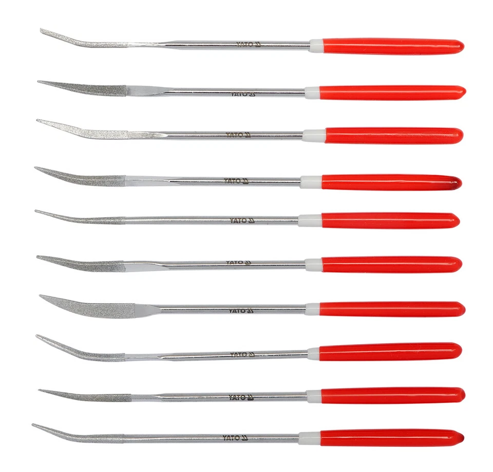 10tlg Diamant Feilen Nadelfeilen Schlüsselfeilen Set Raspel Diamantfeilen 140mm