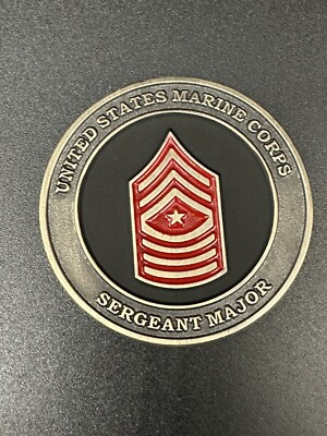 1 3/4'' USMC Sergeant Major E9 Collectible Coin Marine Corps Challenge Coin