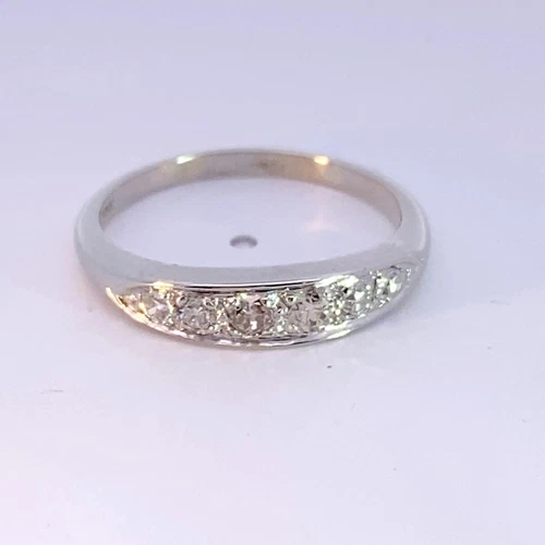 Lady's Diamond Wedding Band 6 Diamonds .30 Carat T.W. 14K White Gold (MI1070845)