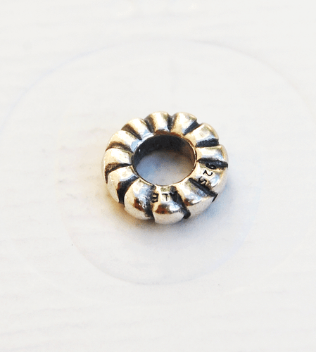 Genuine Pandora Silver Spacer - Row of Hearts - 790204 - retired - Picture 3 of 3