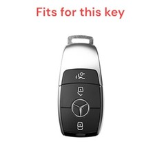 Anti-Dust Smart Key Case Cover with Keychain For Mercedes - Benz A C E S GLB GLC