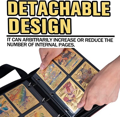 Pokemon Trading Card Binder Holder Book Holds Up to 440 Collector Album  Case | eBay