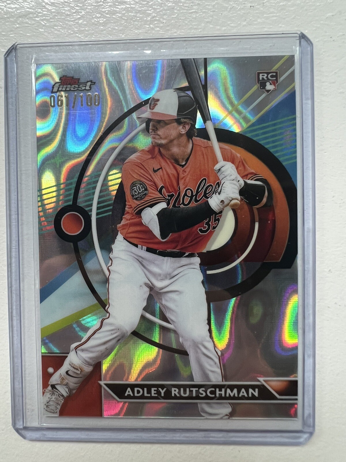 Adley Rutschman 2023 Topps Finest Lava Refractor RC 61/100 #22 Orioles 🔥🔥