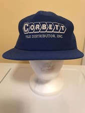 Vintage Mesh Trucker Snapback Cap USA Made CORBETT Tile Distr MINT!!