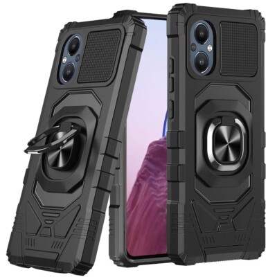 For OnePlus Nord N20 5G Phone Case, Kickstand Cover + Tempered Glass Protector