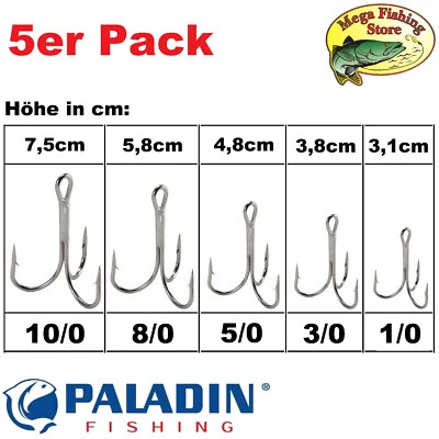 PALADIN Meeres Drillinge Meereshaken - Norwegen Haken Pilker Drilling - 5 STÜCK