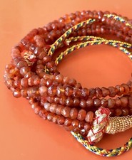 Sautoir Vintage Pierres Corail Rouge