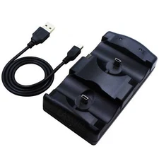 For Sony Playstation3 PS3 Move Controller Dual USB Charger Charging Dock Station