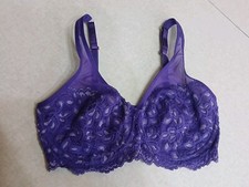 Frederick's Of Hollywood Bra 34D Purple Unlined Underwire