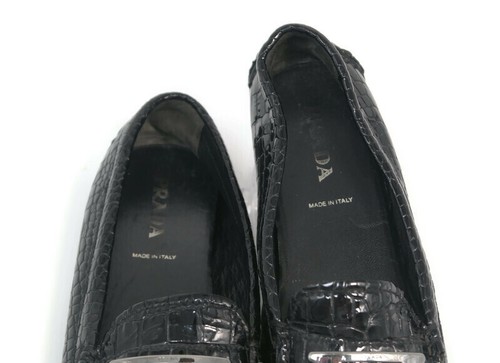 PRADA Halbschuhe schwarz Lackleder Fahrer Fahren Mokassins flache Schuhe Gr. 6,5 US - Bild 5 von 10