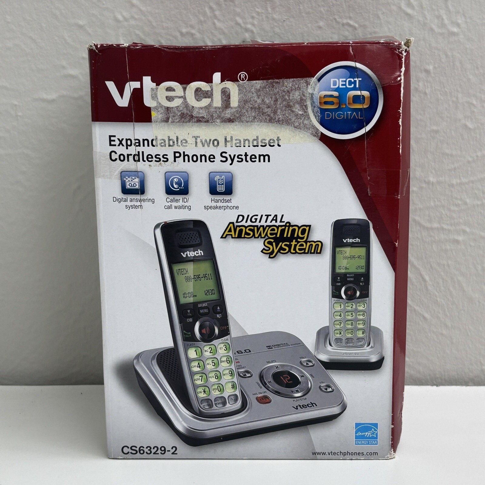 VTech CS6329-2 Cordless Phone Set with 2 DECT 6.0 Handsets, Clear Audio, Call Blocking, Quick Setup, Free Fast Shipping