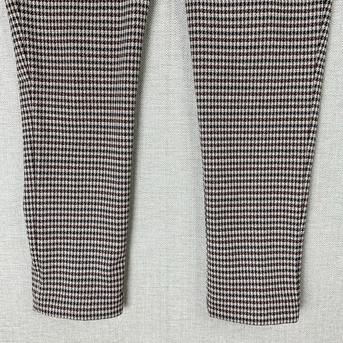 J MCLAUGHLIN Pants Womens 12 Brown Houndstooth Straight Crop Stretch Career - Picture 3 of 11