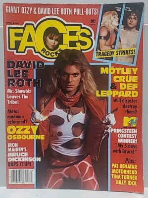 Faces Rocks Apr 1985 Featuring David Lee Roth Ozzy Motley Crue Bruce Dickinson