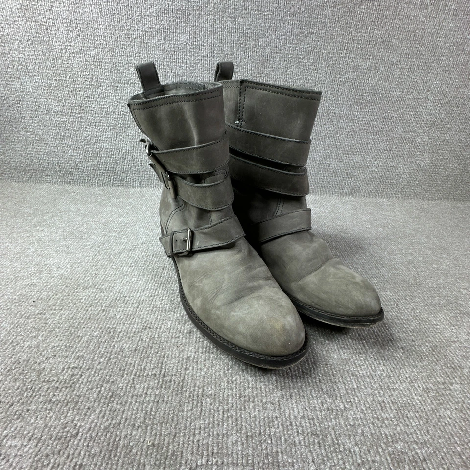 Madewell 1937 Calzado Botines Mujer 9.5 Gris Gamuza Rider Slip On Western Foto 2 de 4