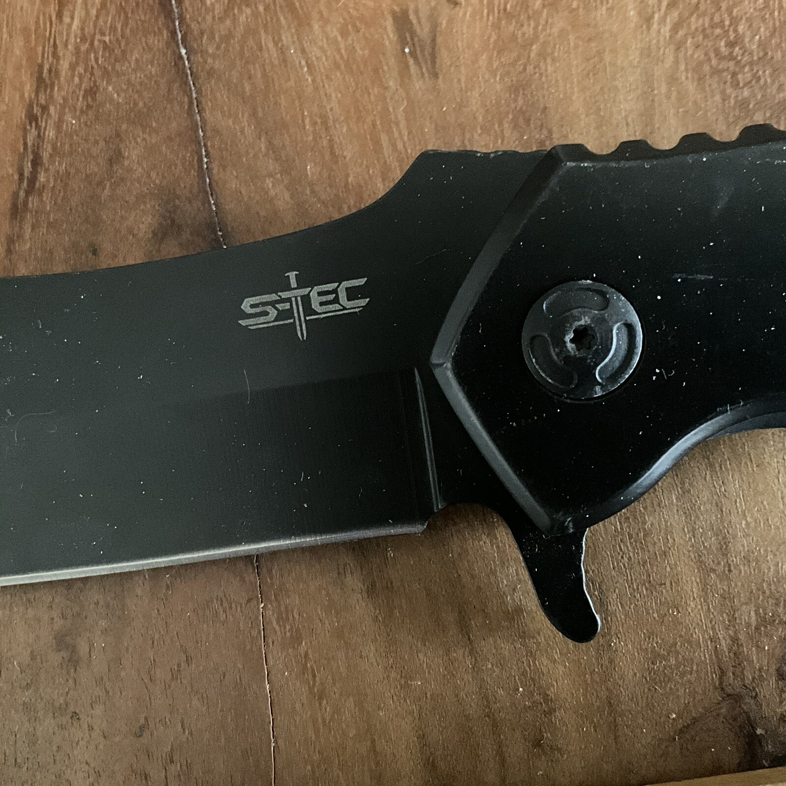 S-Tec Giant 12" Folding Assisted Open Cleaver Pocket Knife/Black