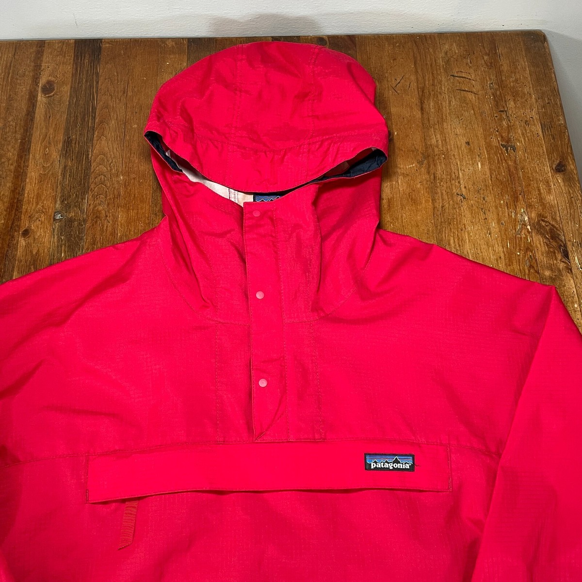 Vintage Patagonia Jacket Mens Large Red Anorak Pullover 1/4 Zip