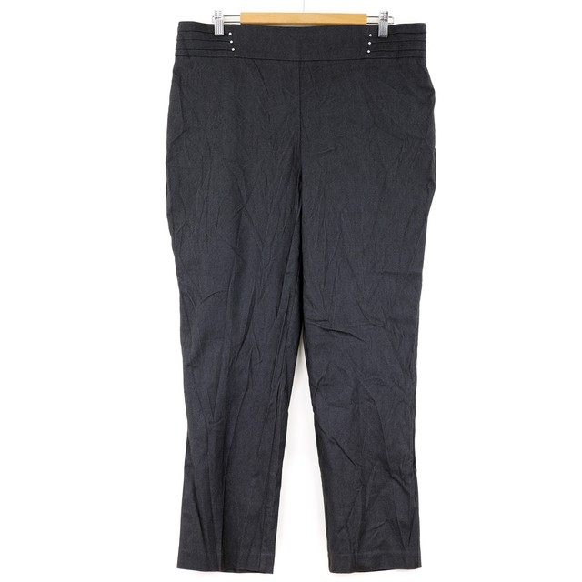 JM Collection Women's Rivet Slim Leg Pant, XLarge Short, Waverly Denim