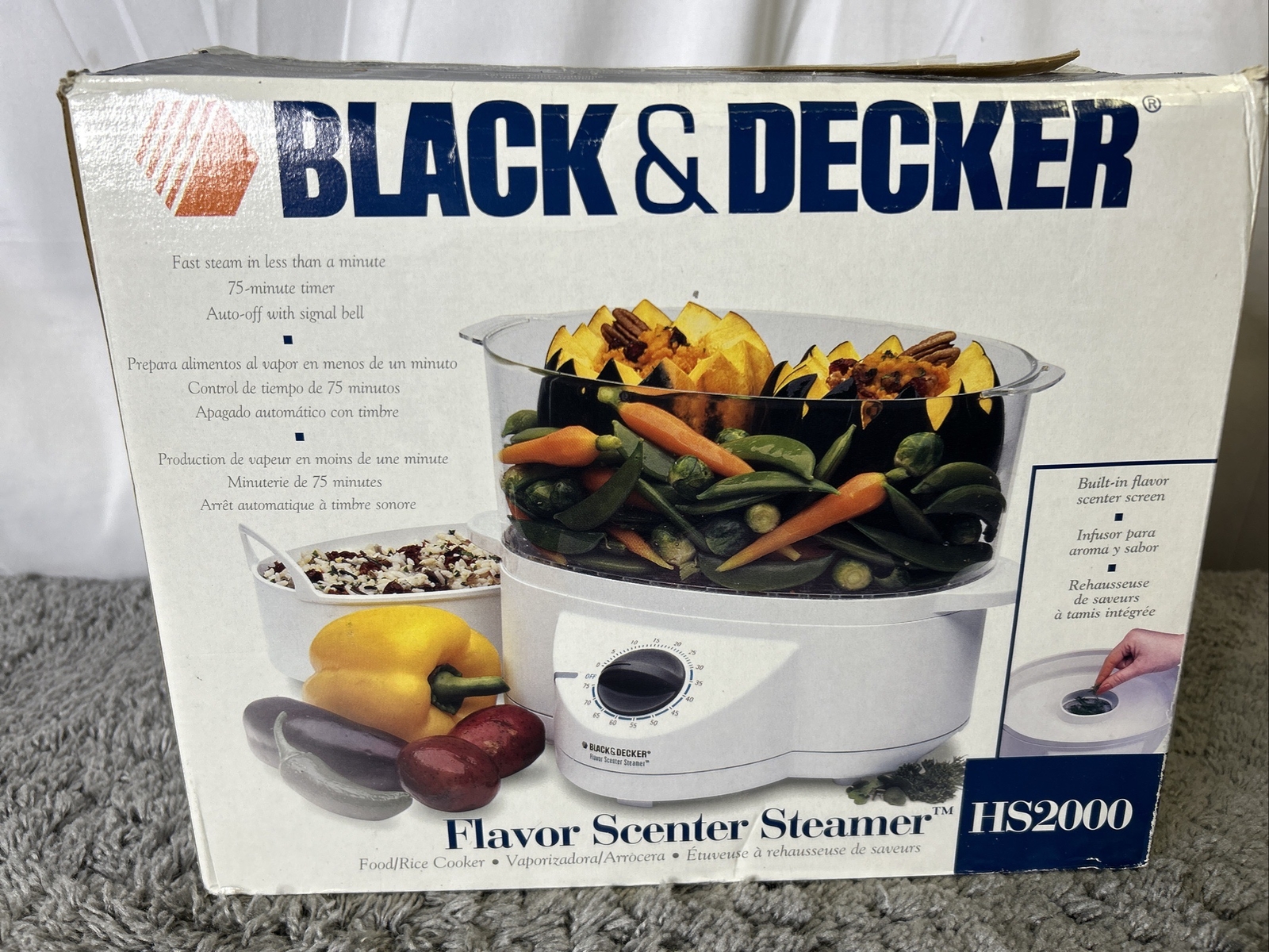 Black & Decker Flavor Scenter Steamer HS2000 Vegetable Food Rice Cooker