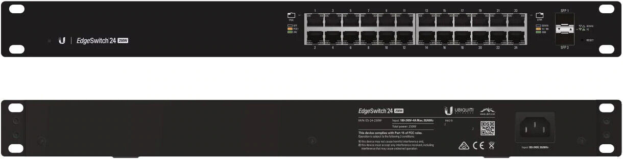 Ubiquiti EdgeSwitch24 24 Port POE Network Switch ES-24-250W