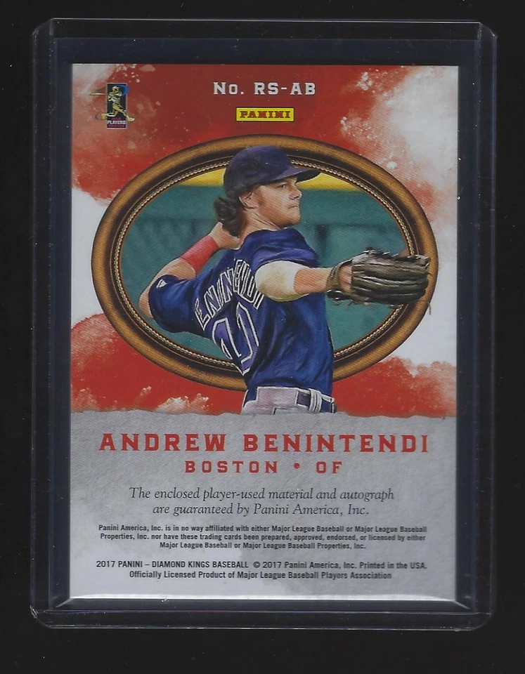 Andrew Benintendi Auto 2017 Diamond Kings Rookie Signatures 60/99 Autograph - Image 2 of 2