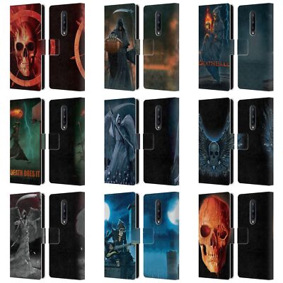 OFFICIAL VINCENT HIE SKULLS LEATHER BOOK WALLET CASE COVER FOR ONEPLUS PHONES