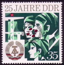 1952 25 Jahre DDR 35 Pf O gestempelt
