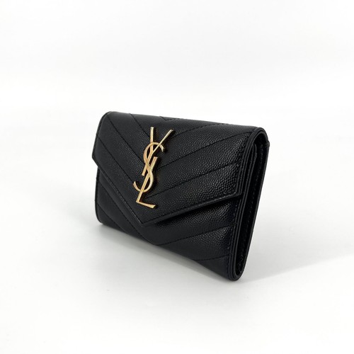Porte-cartes enveloppe soldes Saint Laurent en or 414404 134952857