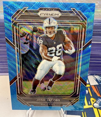 2022 Panini Prizm Josh Jacobs #170 Blue Wave /199 Raiders