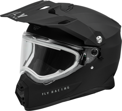 FLY RACING 73-31366XS TREKKER CW SOLID HELMET ELEC SHLD MATTE BLACK XS
