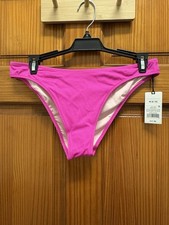 Shade and Shore Pink Ribbed Lowest Coverage Extra Cheeky Bikini Bottoms Size M