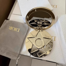 Dior Metal Star Portable Round Makeup Mirror New in Box