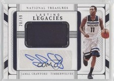 2021-22 National Treasures Lasting Legacies Relics 28/99 Jamal Crawford Auto 5ov