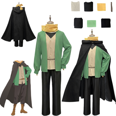 #ad Natsuki Subaru Cosplay Costume Halloween Disguise Green Coat Cloak Belt fullset $106.39
