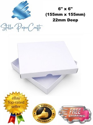 6'' x 6'' weiße Grußkarte Geschenkboxen elegante Hochzeitseinladung Verpackung