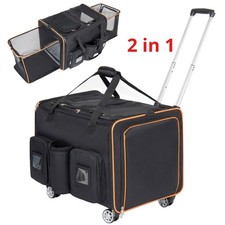 2 in 1 Large Cat Carrier with Wheels for 2Cat...