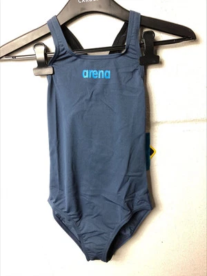 Arena Mädchen Badeanzug G Solid Swim Pro JR Shark/Schwarz 140cm