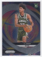 #11 2024-25 Panini Prizm Instant Impact Base AJ Johnson Rookie Milwaukee Bucks