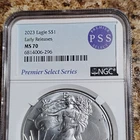 U.S. Mint 2023 American Silver Eagle $1 1oz .999 NGC MS70 ER 6814006-296