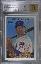 2016 Heritage Real One Special Edition Red Ink 49/67 Kris Bryant BGS 9 Auto 2e6