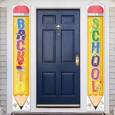Back To School Banner Welcome Back To School Porch Sign First Day of School F...