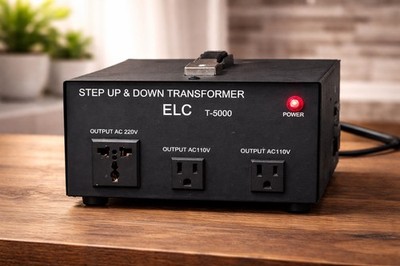 ELC T-5000 5000-Watt Voltage Converter Transformer w/ Circuit Breaker Protection